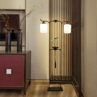 新中式卧室落地灯禅意立式灯铁艺客厅台灯沙发角几台灯床头灯