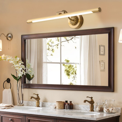 卫生间镜柜梳妆台镜前灯北欧现代简约洗漱台洗手盆墙全铜壁灯