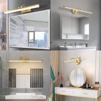 后现代简约北欧免打孔镜前灯卫生间防水全铜浴室厕所化妆镜灯
