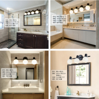 浴室梳妆台镜前灯免打孔卫生间镜柜化妆壁灯防水雾护眼