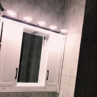 浴室柜镜前灯卫生间免打孔镜柜专用灯北欧伸缩长底盒洗手盆灯