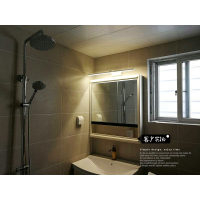 北欧免打孔卫生间厕所浴室柜镜面镜柜镜前灯防水镜灯壁灯白色