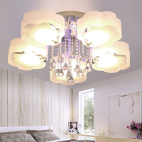 简约卧室灯 客厅大灯 艺术餐厅灯浪漫吸顶灯圆形创意水晶吊灯