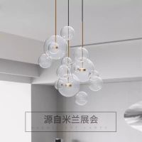 设计师吊灯米奇泡泡餐厅灯创意玻璃球分子灯北欧灯具客厅灯肥皂灯