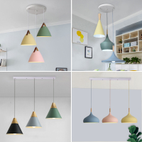 三头餐厅吊灯现代简约网红ins饭厅灯北欧创意马卡龙餐桌吧台灯具