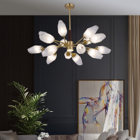 客厅灯水晶分子吊灯2020年新款全铜现代简约北欧灯具餐厅吊灯