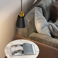 床头吊灯北欧卧室灯现代简约单头ins网红创意个性长线小吊灯