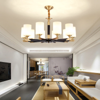 新中式吊灯全铜客厅灯具中国风餐厅卧室书房家用大气灯饰