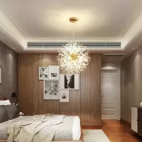 北欧客厅卧室灯具创意网红服装店水晶灯后现代浪漫咖啡厅吊灯