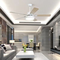 北欧吊扇约美式风扇灯现代客厅餐厅家用卧室静音带电风扇吊灯