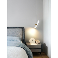 北欧卧室床头单头小吊灯现代简约餐厅吧台长线吊灯创意个性灯具