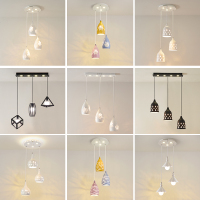 餐厅吊灯现代简约马卡龙三头个性创意餐桌灯饭厅灯卧室灯具