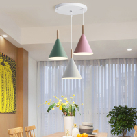 北欧餐厅吊灯单三头现代简约饭厅吧台创意个性餐桌马卡龙灯具