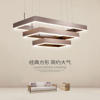 客厅吊灯现代简约2019新款 长方形北欧灯具大气餐厅吧台吊灯饰