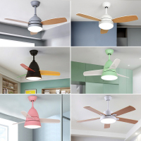北欧电风扇吊灯饭厅餐桌灯具客厅餐厅儿童房卧室吊扇灯