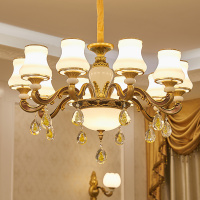 欧式吊灯客厅奢华大气锌合金水晶8头别墅餐厅卧室灯具套餐