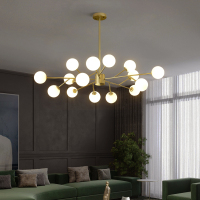 客厅吊灯北气家用客厅灯具现代简约创意魔豆分子灯卧室灯
