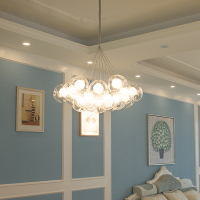 餐厅吊灯创意玻璃泡泡球北欧现代客厅儿童卧室吊灯网红服装店吊灯