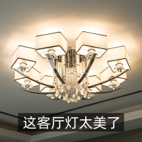 客厅灯2020年新款客厅大灯大气水晶灯灯具套餐客厅吊灯 现代简约