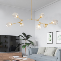 北欧客厅分子吊灯饰大气魔豆家用创意个性工业风餐厅灯具