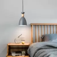 北欧风卧室床头小吊灯后现代简约创意单头马卡龙网红房间灯具