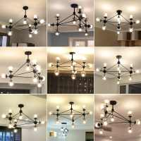 北欧大气工业风灯具服装店酒吧创意个性餐厅客厅魔豆吊灯