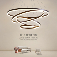 现代简约客厅吊灯 圆形北欧餐厅吊灯创意个性卧室灯具灯饰网红