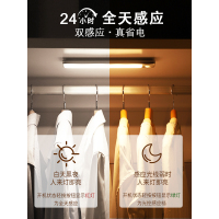 智能无线人体自动感应小夜灯泡充电式卧室衣柜橱柜柜底家用