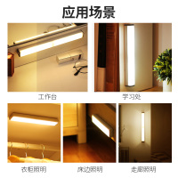 人体感应小夜灯衣柜灯磁吸橱柜床头婴儿喂奶灯楼梯声控灯宿舍充电