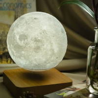 磁悬浮月球灯台灯3d打印月亮卧室氛围触控小夜灯创意礼品520礼物