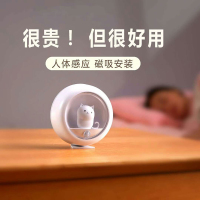 小夜猫起夜走廊过道充电网红少女礼物床头人体感应婴儿喂奶小夜灯
