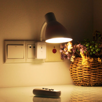 卧室床头灯遥控定时可调光插电婴儿喂奶护眼节能台灯柔光小夜灯