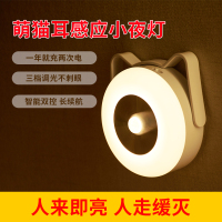 节能小夜灯人体感应 触摸小夜灯可充电池式家用楼道过道起夜灯