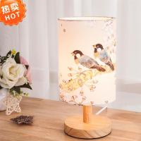 简约实木北欧台灯温馨喂奶创意婴儿迷你卧室床头柜调光插电小夜灯