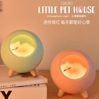 可爱猫咪卧室小夜灯摆件生日礼物床头伴睡usb充电氛围小猫睡眠灯