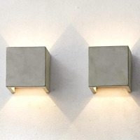 北欧ins艺术创意混凝土灯走廊过道酒店客房卧室客厅单头水泥壁灯