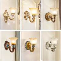 欧式壁灯卧室床头灯客厅沙发背景墙灯网红创意个性水晶壁灯