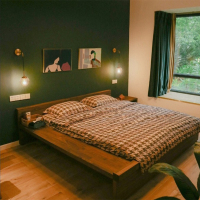 月影灯饰北欧全铜壁灯卧室床头灯客厅背景墙创意过道楼梯阳台壁灯