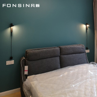 北欧现代黑色t型长壁约创意个性客厅调光开关卧室床头灯