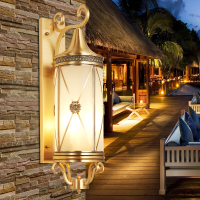 欧美式室外防水庭院灯别墅门口装饰墙露阳台过道走廊全铜户外壁灯