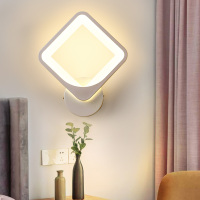 床头灯现代简约创意个性壁灯客厅过道背景墙灯 圆形北欧卧室灯