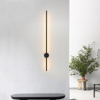 北欧个性极简线条灯现代客厅背景墙壁灯过道楼梯长条长款壁灯