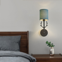 美式鹿角壁灯卧室床头灯客厅背景墙壁灯北欧现代简约楼梯过道壁灯