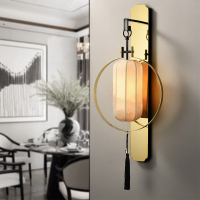 新中式壁灯客厅电视背景墙楼梯走廊过道灯具禅意中国风卧室床头灯