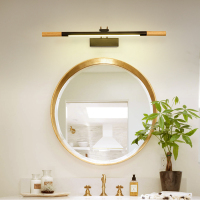 北欧镜前灯卫生间洗手间镜柜灯卧室梳妆台原木墙壁灯
