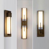 新中式现代长壁灯亚克力青古铜设计师客厅卧室床头灯酒店工程壁灯