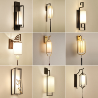 新中式客厅壁灯卧室床头灯复古个性创意过道楼梯墙壁灯具