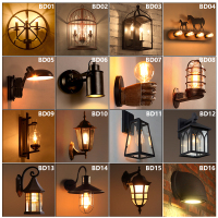 工业风复古壁灯创意个性美式阳台过道楼梯户外防水铁艺墙壁灯