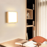 北欧壁灯实木过道灯创意温馨日式墙壁灯饰原木卧室床头灯