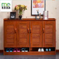 中式鞋柜家用口阳台实木色简约现代储物厅柜多层大容量玄关柜